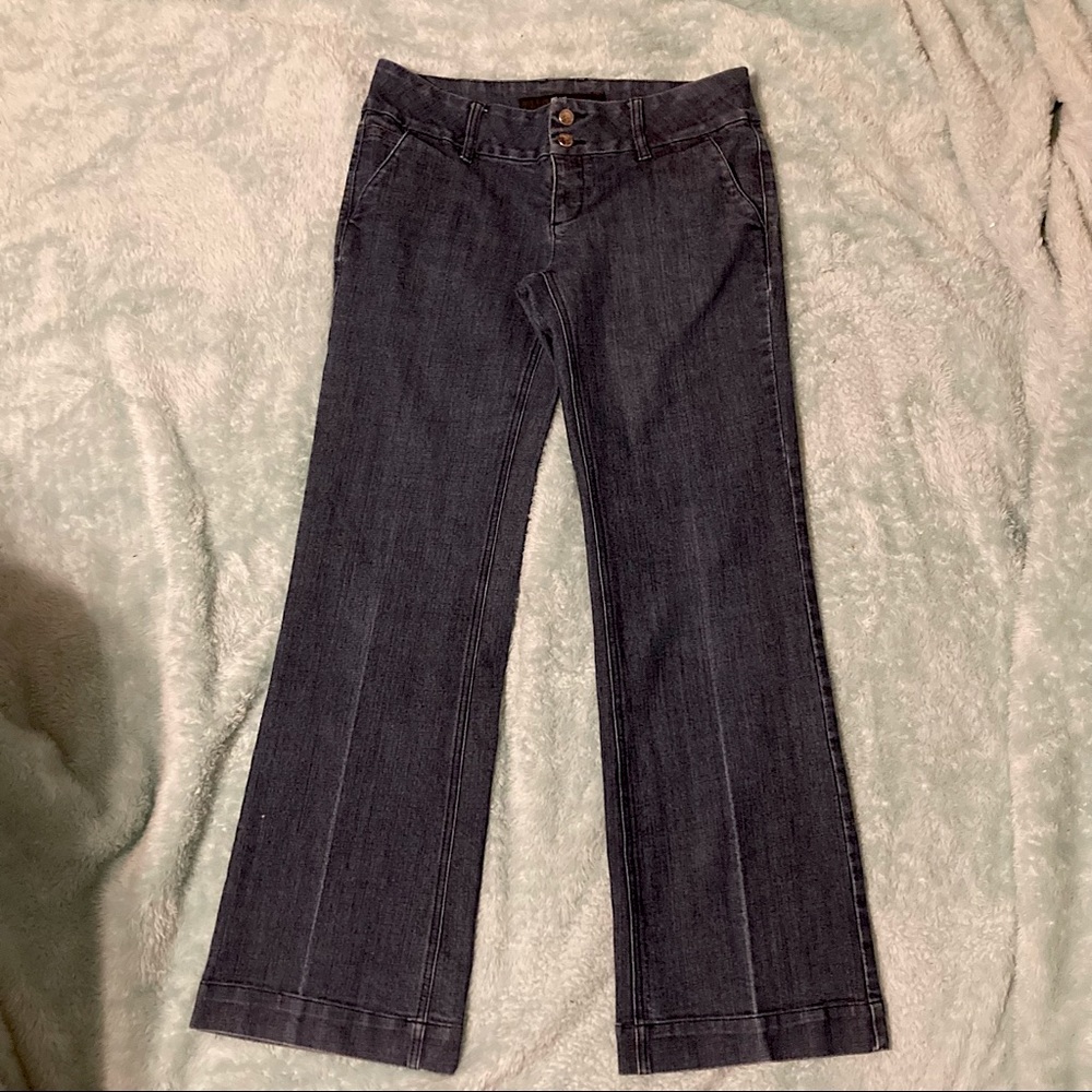 Mossimo Wide Leg Dark Gray Jeans Like New! Size 8.
